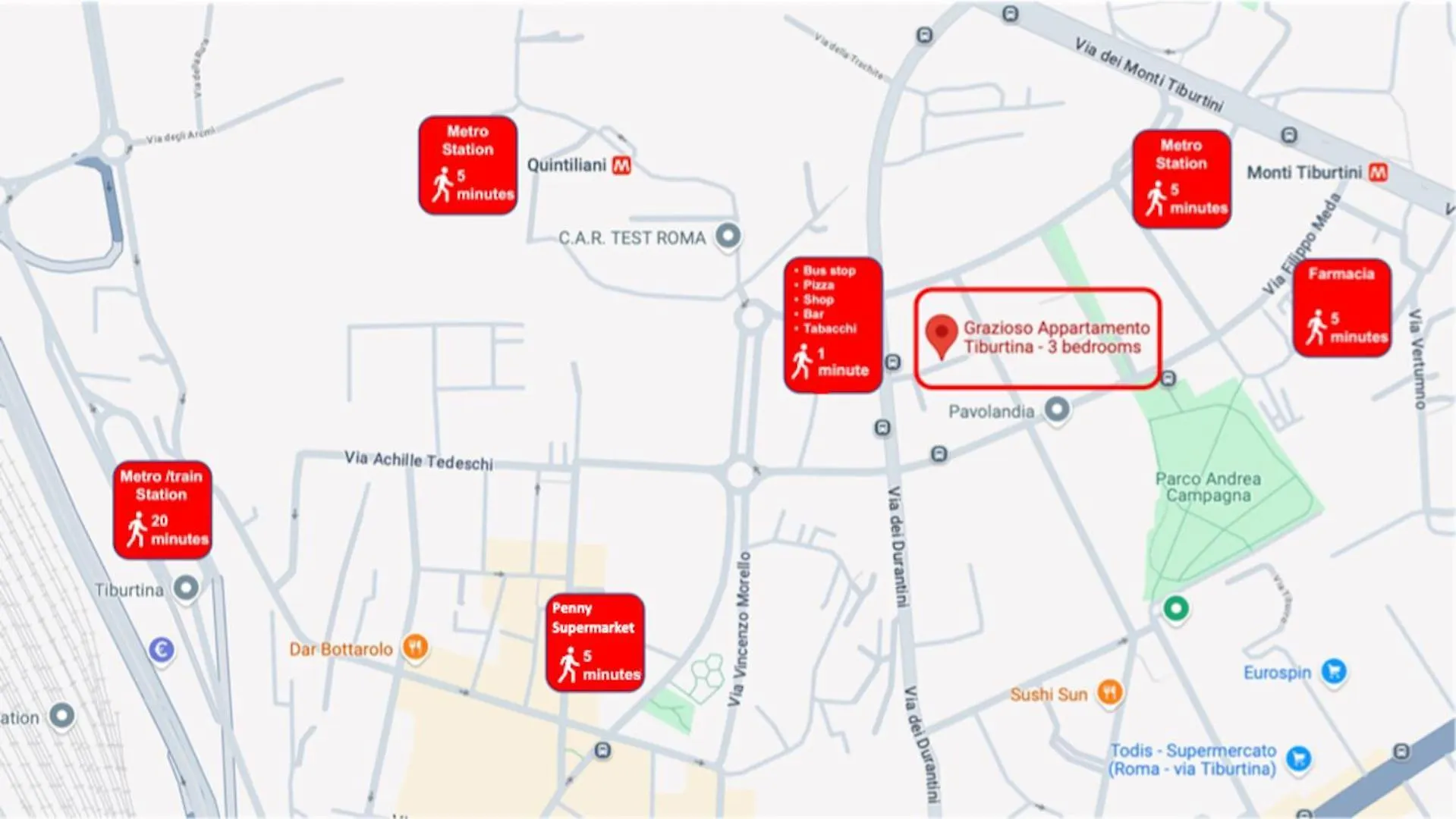 Grazioso Appartamento Tiburtina - 3 Bedrooms Rome 0*,  Italy
